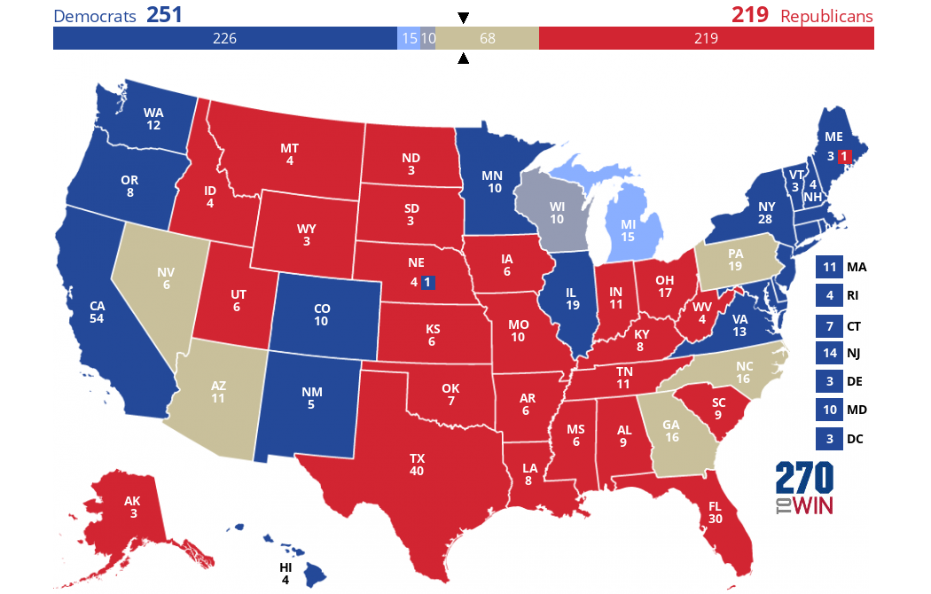 270toWin - 2024 Presidential Election Interactive Map